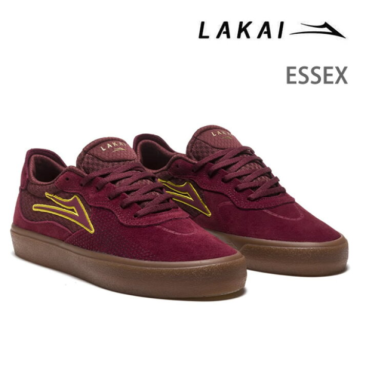 楽天市場】ラカイ スニーカー LAKAI ESSEX BURGUNDY SUEDE スケシュー 