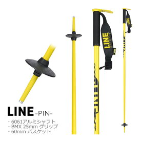 ライン スキーポール 2024 PIN Black-Yellow A2302005013 ピン LINE Skis スキーストック (23-24 2024) 日本正規品【w16】