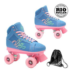 [正規品 無料ラッピング可]RIO ROLLER クワッドスケート LUMINA Blue-Pink RIO240/245 ローラースケート 【smtb-k】[%OFF]【楽ギフ_包装】【w07】