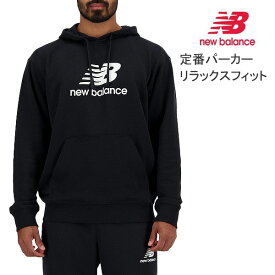 ニューバランス プルオーバー パーカー ロゴ MT41501 ブラック リラックスフィット new balance【w20】