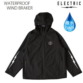 ELECTRIC エレクトリック 撥水 ジャケット WATERPROOF WIND BRAKER / BLACK ウィンドブレーカー フード パーカー 【w17】