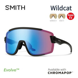 【マラソン期間★3000円以上で300円OFFクーポン】スミス サングラス smith wildcat Matte Black (CP Low Light Rose Blue Mirror)クロマポップレンズ アジアフィット SMITH 日本正規品【C1】【w13】