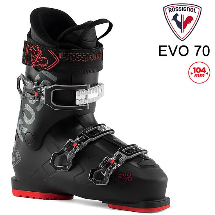 楽天市場】ロシニョール スキーブーツ EVO 70 ブラック レッド（24-25 