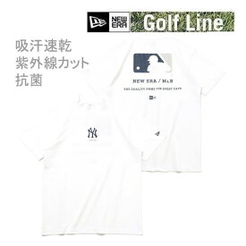 ニューエラ ゴルフ モックネック 半袖 ミッドネック Tシャツ MLB ヤンキース ホワイト(14109057)日本正規品 NEWERA【C1】【N1】【K1】