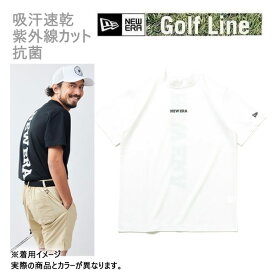 ニューエラ ゴルフ モックネック 半袖 鹿の子 ミッドネック Tシャツ Vertical Logo ホワイト(14109047)日本正規品 NEWERA【C1】【N1】【K1】