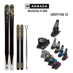【27日9:59まで★3000円以上で300円OFFクーポン】アルマダ スキー板 ディクリビティ X 108 ARMADA DECLIVITY X 108 + 25 マーカー GRIFFON 13 110mmブレーキ (24-25 2025)日本正規品【L2】【代引不可】【w11】