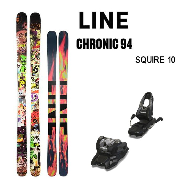 楽天市場】LINE スキー板 CHRONIC 94 クロニック 94 (24-25 2025) + 25  