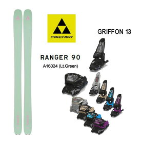フィッシャー スキー板 (24-25 2025) RANGER 90 ライトグリーン + 25 マーカー GRIFFON 13 90mmブレーキ fischer ski 【L2】【代引不可】
