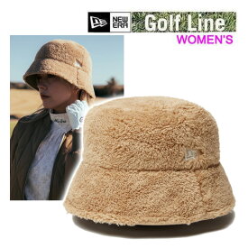 ニューエラ ゴルフ バケットハット Women's バケット01 セーラーブリム ミンクフリース キャメル(14326196) mink fleece NEWERA 日本正規品【C1】