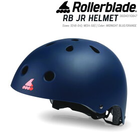 [正規品 無料ラッピング可]アウトレットセール品 ローラーブレード インラインスケート ヘルメット RB JR HELMET ミッドナイトブルー オレンジ 子供 キッズ ROLLERBLADE 【C1】