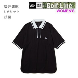 ニューエラ ゴルフウェア Women's 半袖 ポロシャツ Line ブラック (14391461) ニューエラゴルフレディース NEWERA 日本正規品