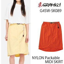 グラミチ 涼しい スカート 水陸両用 速乾 ナイロンパッカブルミディスカート レディース GRAMICCI 　G4SW-SK089　NYLON PACKABLE MIDI SKIRT 　熱中症対策 【C1】【K1】