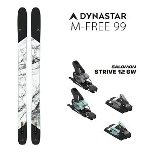 ディナスター スキー板 dynastar M-FREE 99 エムフリー(23-24 2024) + 25 サロモン STRIVE 12 GW 100mmブレーキ 【L2】【代引き不可】【w13】