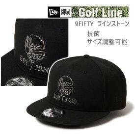 ニューエラ ゴルフ キャップ 9FIFTY Rhinestone ラインストーン ブラック (14669072) NEWERA 日本正規品