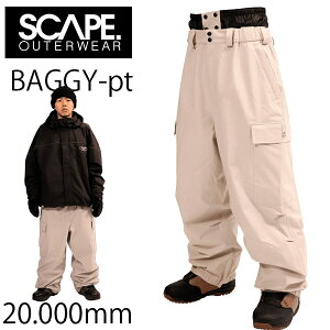SCAPE エスケープ スノーボードウェア 25-26 BAGGY -pants パンツ/ LIGHT SAND 2026  ウエア  スノーボード ウェア メンズ・レディース【C1】