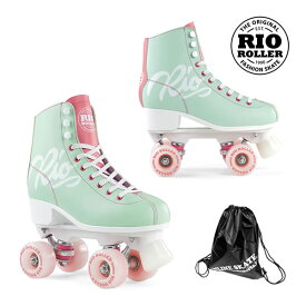 [正規品 無料ラッピング可]RIO ROLLER クワッドスケート SCRIPT Teal×Coral RIO270/275 ローラースケート 【smtb-k】[%OFF]【楽ギフ_包装】