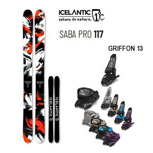 ICELANTIC �X�L�[ 2024 SABA PRO 117 �T�o�v�� (23-24 2024) + 25 �}�[�J�[ GRIFFON 13 120mm �u���[�L �A�C�X�����e�B�b�N�yL2�z�y����s�z