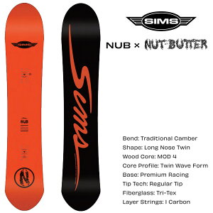 SIMS NUB × NUT-BUTTER �i�u �i�b�g�o�^�[�i26-27 2027) �V���X �X�m�[�{�[�h ���{���K�i �X�m�[�{�[�h �yL2�z�y����s�z