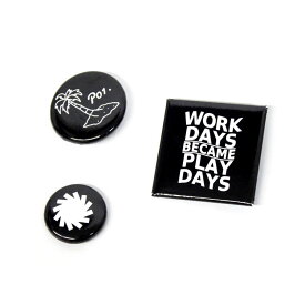 PLAY DESIGN プレイデザイン / P01 プレイ / 缶バッジ / PLAY BUTTON BADGES / P01-AC17S01【w91】