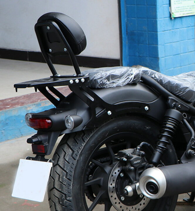 楽天市場】ホンダ レブル250 リアキャリア バックレスト 背もたれ 