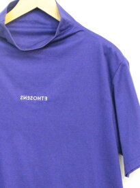 【中古】 ETHOSENS HIGH NECK T-SHIRT エトセンス 半袖Tシャツ 紺 ネイビー メンズ
