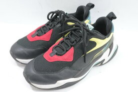 【中古】PUMA THUNDER SPECTRA 367516-01 プーマ スニーカー 28cm 黒 ブラック×赤 レッド×黄 イエロー メンズ