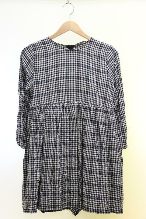 楽天市場 Zara ワンピースザラ ワンピース Xs 黒 ブラック 白 ホワイト ギンガムチェック レディース 中古 古着のオーバーフロークロージング