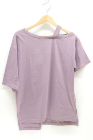 【中古】ROSE BUD ワンショルダービッグTシャツローズバット 半袖Tシャツ F 紫 パープル 無地 レディース