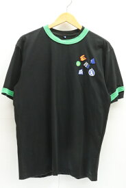 【中古】ADERERROR Tシャツ -- 22ss バッジTシャツ ADERERROR a1 黒 ブラック ワッペン