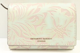 【中古】KATHARINE HAMNETT LONDON レディース財布 -- 財布 KATHARINE HAMNETT LONDON -- 紫 パープル 花柄