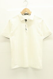 【中古】BLACK LABEL CRESTBRIDGE メンズポロシャツ M ポロシャツ BLACK LABEL CRESTBRIDGE M 白 ホワイト ロゴ