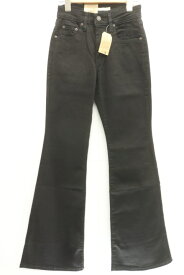 【中古】 LEVIS レディースチノパン 25 チノパン LEVIS 25 黒 ブラック 無地