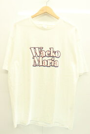 【中古】 WACKO MARIA メンズTシャツ L WASHED HEAVY WEIGHT CREW NECK T-SHIRT（TYPE-2） WACKO MARIA L 白 ホワイト プリント