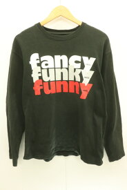 【中古】 -- メンズカットソー L Fancy Funky Funny Crewneck Sweatshirt -- L 黒 ブラック プリント