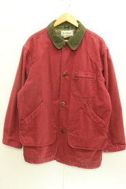 【中古】 L.L.Bean メンズジャケット -- ハンティングジャケット L.L.Bean -- 赤 レッド チェック