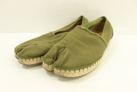 【中古】 Maison Margiela メンズサンダル 39 TABI COTTON ESPADRILLES Maison Margiela 39 カーキ 無地