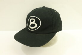 【中古】 STUSSY メンズキャップ -- Number 8 Snapback Cap STUSSY -- 黒 ブラック 刺繍 ロゴ