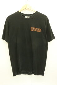 【中古】 -- メンズTシャツ L OLAF STRAIGHT NEON GRADIENT T-SHIRT BALR. L 黒 ブラック オレンジ 橙 プリント