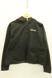 【中古】 STUSSY メンズパーカー M Twill Anorak jacket STUSSY M 黒 ブラック ロゴ