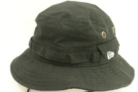 【中古】 NEW ERA メンズハット L アドベンチャー ダックコットン NEW ERA L-XL 黒 ブラック ロゴ