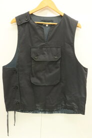 【中古】 Engineered Garments メンズベスト ジレ M カバーベスト Engineered Garments M 紺 ネイビー 無地
