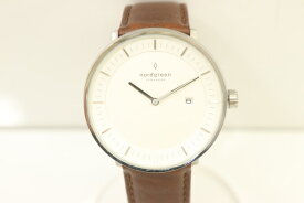 【中古】 nordgreen メンズ腕時計 -- メンズ腕時計 nordgreen -- 白 ホワイト 銀 シルバー ロゴ