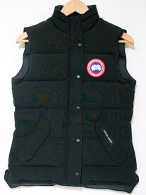 【中古】 CANADA GOOSE レディースダウンベスト XS CANADA GOOSE/XS/黒 ブラック/ワッペン/ダウンベスト/2832jl