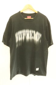 【中古】 Supreme メンズTシャツ L 21SS Blurred Arc S S Top Supreme L 黒 ブラック プリント