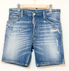 【中古】 DSQUARED2 メンズハーフパンツ 46 DSQUARED2/24SS/MARINE SHORTS/46/インディゴブルー 藍/s74mu0827　s30342