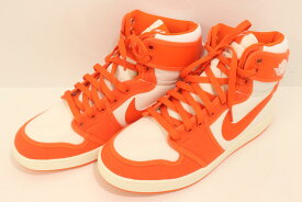 【中古】 NIKE メンズスニーカー 28cm AIR JORDAN 1 KO NIKE 28cm 白 ホワイト オレンジ 橙 ロゴ