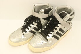 【中古】 adidas メンズスニーカー 27.5cm FORUM 84 HIGH adidas 27.5cm 銀 シルバー