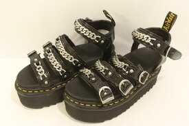 【中古】 DR.MARTENS レディースサンダル US5 BLAIRE II QUAD CHAIN DR.MARTENS US5 黒 ブラック チェーン