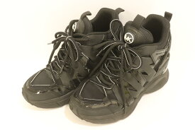 【中古】 Michael Kors レディーススニーカー US6.5 ハイカット スニーカー Michael Kors US6.5 黒 ブラック ロゴ
