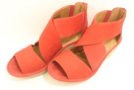 【中古】 clarks レディースサンダル 23.5cm サンダル clarks 23.5cm 赤 レッド 無地